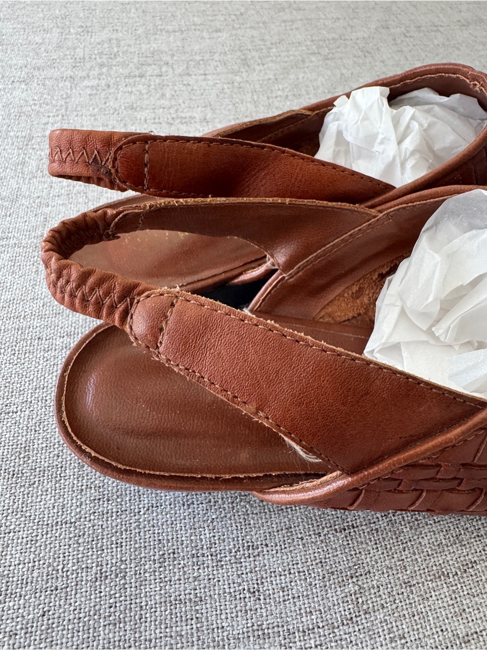 Vintage Woven Leather Slingback Mules | The Leather Collection | Made in Brazil - Picture 4 of 7